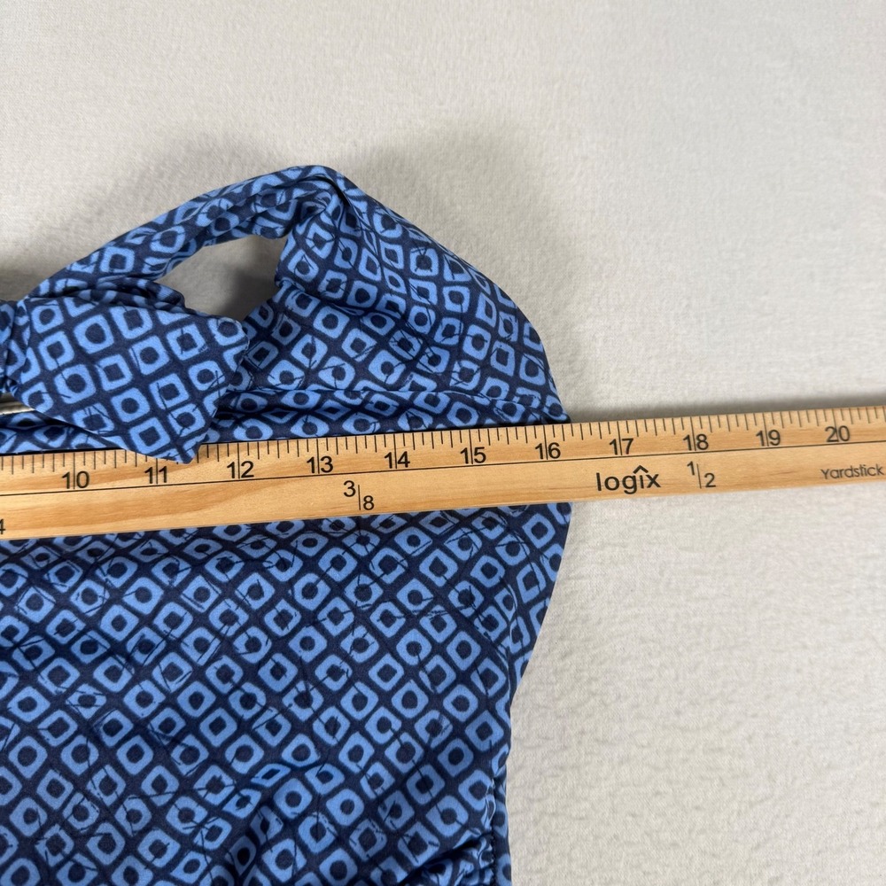 Lands' End Swimsuit One Piece Womens‎ 14 Blue Nylon Classic Ruched Tummy Control - Picture 7 of 9
